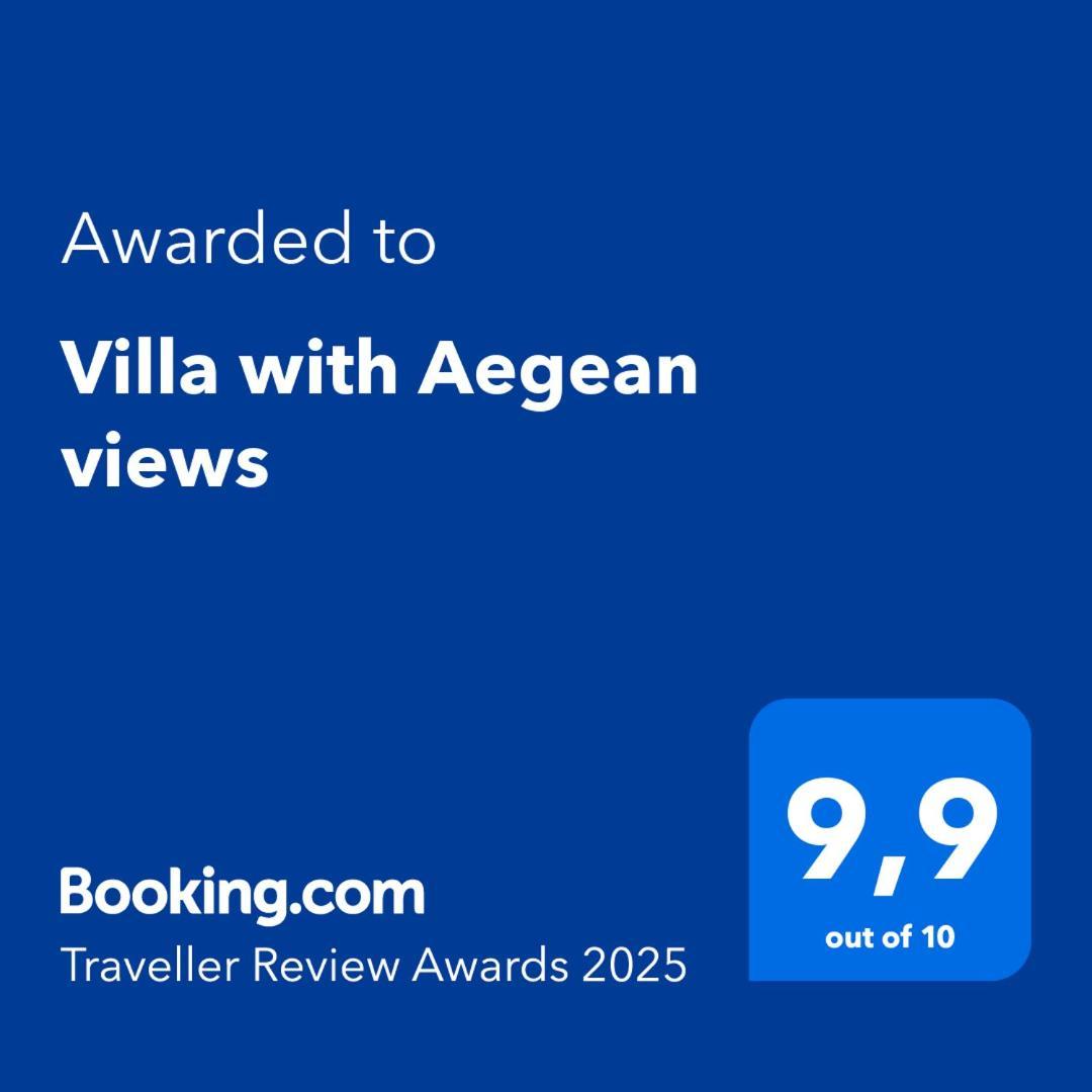 Villa With Aegean Views Akhladherí Exterior foto